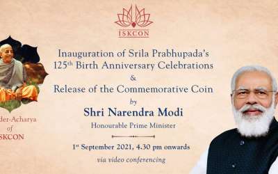 Hon’ble Prime Minister of India Shri Narendra Modi to release Srila Prabhupada’s Coin